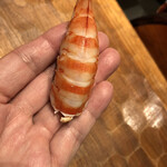 初音鮨 - 車海老　ちょっと火を入れ過ぎたとの事　普通に美味い