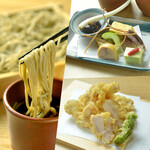 Enjoy Tempura from Kumamoto's specialty "Amakusa Daio Chicken" with soba noodles for a great value lunch! [Amakusa Daio Chicken Tempura Lunch Set from Kumamoto Prefecture]