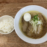 麺屋 心羽 - 特製鶏塩拉麺 半ライス