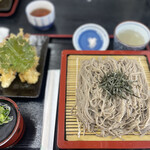 そば処 あごう - 冷 天ぷらそば (えび天2本付き)