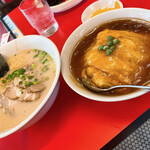上海飯店 - 天津丼と白湯ラーメン