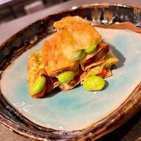 枝豆の焼きチーズめんたい焼き