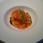 リストランティーノ ルベロ - (Primi Piatti)タリオリーニ 生うにのトマトクリームリーフ(2800円)