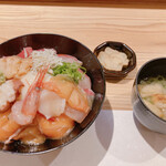 Seishin - 土日限定 Lunch Set 海（かい）の海鮮丼と味噌汁