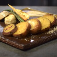 紅はるかとバターと焼き野菜盛り合わせ