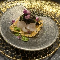 串揚げPyon - 畳イワシと白エビ　キャビア