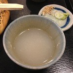 松翁 - 濃厚白濁したそば湯