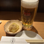 Onna Tsubaki - 生ビールと冬瓜の煮物