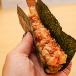鮨おにかい＋1 - 海老天海苔巻き