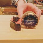 鮨 尚充 - トロたくキャビア 握り⑧