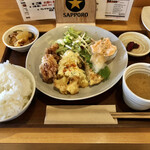 ダイニング居酒屋 神戸 鶏バル - 2023.5.8  よくばり３種盛定食