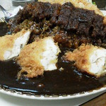 あえてチキンカツを乗せてみました（＾O＾）☆旨い☆