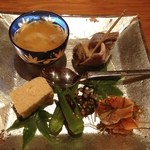 旬膳　よしふさ - 季節の五種盛り☆
            
            湯葉が美味い♡おくらも最高！