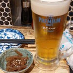 205544247 - つきだしと生ビール