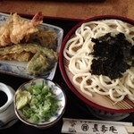 長寿庵 - 天ざるうどん950円