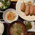 博多もつ鍋 やまや - 料理写真:この日の日替わりはハム&メンチ定食1,100円