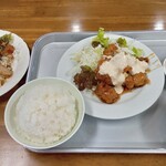 Fujiya Shiyokudou - 豚バラ塩焼きとチキン南蛮定食
