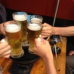 ビールで乾杯！