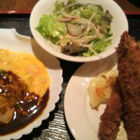 グリル満天星 麻布十番 新宿店 - ワンプレートセット　オムレツライスと海老フライ