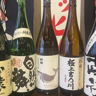 品种丰富的饮品菜单感受四季的日本酒是本店的骄傲