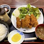 豊住 - カキフライ定食 ¥1,300- (税込)