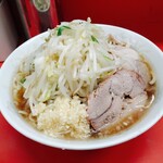 ラーメン二郎 - 小ラーメン（カタメ・ヤサイ・ニンニク）