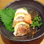 魚真 - のどぐろ炙り土佐酢ジュレ850円