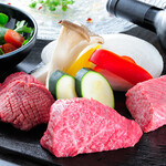 Kobe Steak & Cafe Noble Urs - コース タンと赤身とリブステーキ6500円コース