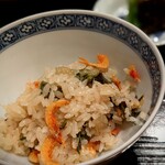 茜坂大沼 - 美味しい♡♡♡　添えられた香の物は、ミズのぬか漬け・炊き昆布・山芋 。赤出汁は山菜(ぎんぼ)。最後まで胸キュン。