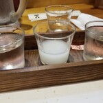 ふぐ料理・鮨 光 - 日本酒の飲み比べ