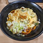 駅そば そば処中山道 - 茎わかめ天・うどん(税込540円)