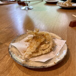 蕎麦 Hajime - 白魚天麩羅　カラスミがかかってる