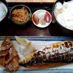 Sumibiyaki Semmon Shokudokoro Shirogane Ya - とろ鯖の旨塩焼き定食　900円