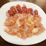 鶏の焼肉 ピリ辛鶏 - 