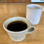 そば哲 - 食後のコーヒーはセルフサービス