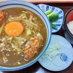 千奈利 - 月見カレー蕎麦セット
