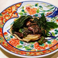 RISTORANTE E'VOLTA Unico Polo - ピーチ 兵庫産蛍烏賊のラグー つるむらさき 五香粉