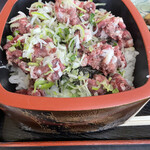 さくら亭 - 桜肉もたっぷり　でもがっついたら　まだ凍っていた