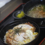 Udon Soba Ichi - 本日の日替わり(カツ丼、ミニ肉うどん)