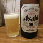 つけ麺　寅 - まずはﾋﾞｰﾙで喉を潤し