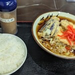 そばよし - ライス注文に限り、おかかが付きます　他の丼には付かないようです