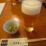 Meigetsu Antanakaya - 「生ビール」「お通し」