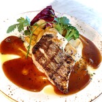 Grilled local Thai special miso sauce Grilled Snapper Fillet