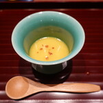 廣澤 - 金華ハム乗せとうもろこしのスープ