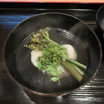 茜坂大沼 - 甘鯛に蕨、花山椒。笑みが止まりません。