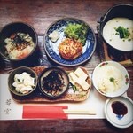Wakamiya - 桐生の『若宮』という豆腐料理屋のランチセットです。美味しかったー (●'ᴗ'●)✧