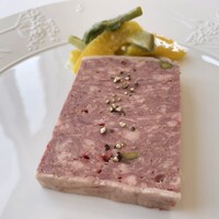 メゾン フジヤ ハコダテ - 青森産 銀の鴨のパテ ウドとオレンジのサラダ