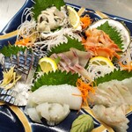 武蔵 - 市場で仕入れたプリプリ刺身