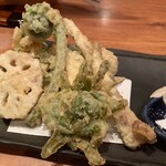 味工房まんま - 季節の野菜天ぷら盛り合わせ