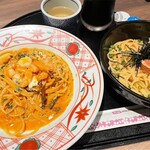 五右衛門 - 料理写真:ハーフ＆ハーフＡ　トマトクリーム＆たらこバター